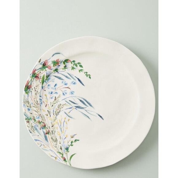 Anthropologie Other - Anthropologie Printemps Dinner Plates Stoneware Spring Flowers Floral Set of 4